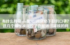 有什么网贷app是2022网贷必下款的口子？这几个就是被风控了也能通过审核的网贷
