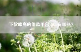 下款率高的借款平台 2022有哪些？