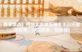 独家盘点！网贷太多被拒哪个平台还能贷名单，申请简单，到账快！
