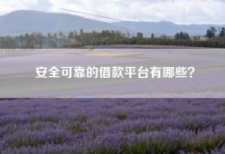 安全可靠的借款平台有哪些？