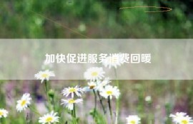加快促进服务消费回暖