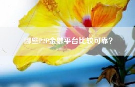 哪些P2P金融平台比较可靠？