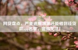 网贷盘点，严重逾期哪里还能借到钱贷款app名单，值得关注！