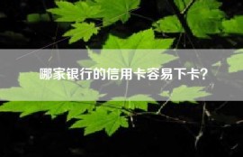 哪家银行的信用卡容易下卡？