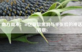 南方周末：40亿贷款黑洞与半张脸的神话(转载)