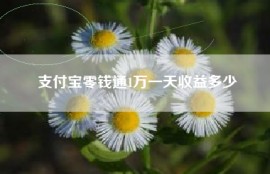 支付宝零钱通1万一天收益多少
