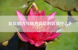 贷款组合与组合贷款的区别什么？