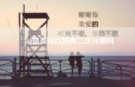 360借条可以协商二次分期吗