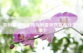 如何看待马思纯与欧豪突然宣布分手一事？