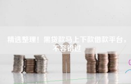 精选整理！黑贷款马上下款借款平台，不容错过