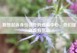 我想起诉身份证号码查询中心，他们提供虚假信息