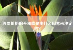 股票价格的升和降是由什么因素来决定的？