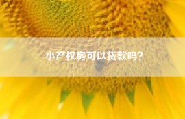 小产权房可以贷款吗？