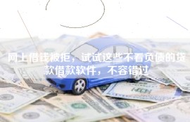 网上借钱被拒，试试这些不看负债的贷款借款软件，不容错过