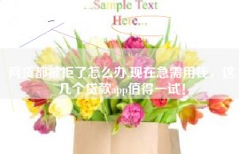 网贷都被拒了怎么办,现在急需用钱，这几个贷款app值得一试！