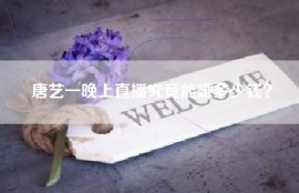 唐艺一晚上直播究竟能赚多少钱？