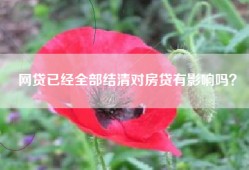 网贷已经全部结清对房贷有影响吗？