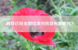 网贷已经全部结清对房贷有影响吗？