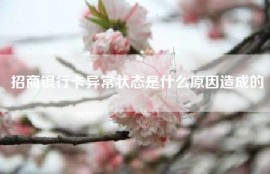 招商银行卡异常状态是什么原因造成的