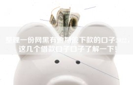 整理一份网黑有逾期能下款的口子2022，这几个借款口子口子了解一下！
