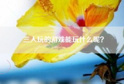 三人玩的游戏能玩什么呢？