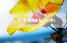 三人玩的游戏能玩什么呢？