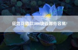 征信花借款5000块钱哪些容易?