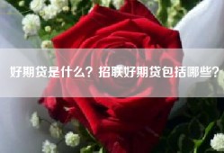 好期贷是什么？招联好期贷包括哪些？