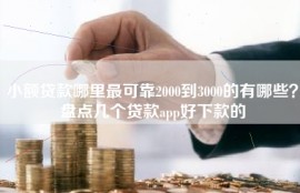 小额贷款哪里最可靠2000到3000的有哪些？盘点几个贷款app好下款的