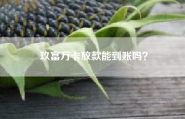 玖富万卡放款能到账吗？