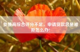 负债高综合评分不足，申请贷款总是被拒怎么办?
