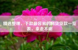 精选整理，下款最容易的网贷贷款一览表，拿走不谢