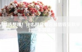 精选整理！什么网贷最容易借钱贷款平台，不容错过