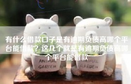 有什么借款口子是有逾期负债高哪个平台能借款？这几个就是有逾期负债高哪个平台能借款