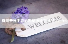 有哪些是不管逾期负债能下款的平台2022?