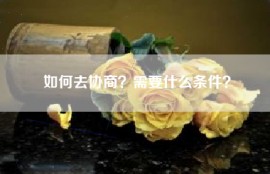 如何去协商？需要什么条件？