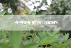 在拼多多买手机可靠吗？