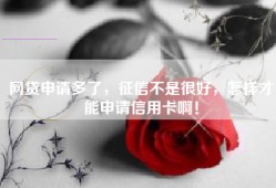 网贷申请多了，征信不是很好，怎样才能申请信用卡啊！