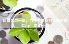 网贷名单一览，口子哥最新放水网贷贷款app，拿走不谢