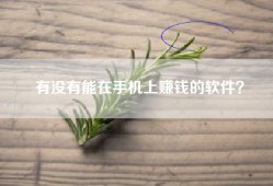 有没有能在手机上赚钱的软件？