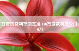 首套房贷利率回基准 100万贷款利息少付10万