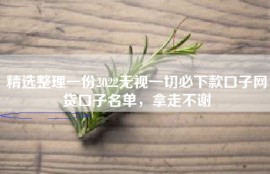 精选整理一份2022无视一切必下款口子网贷口子名单，拿走不谢