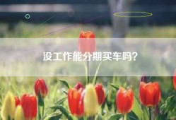 没工作能分期买车吗？