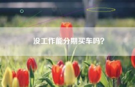 没工作能分期买车吗？