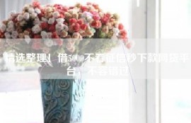 精选整理！借5000不看征信秒下款网贷平台，不容错过