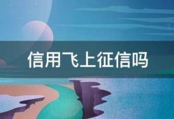 信用飞上征信吗