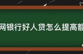 新网银行好人贷怎么提高额度