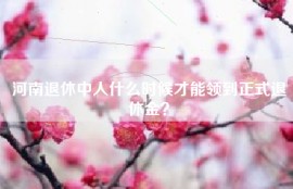 河南退休中人什么时候才能领到正式退休金？