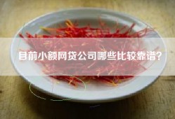 目前小额网贷公司哪些比较靠谱？