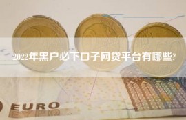 2022年黑户必下口子网贷平台有哪些?
